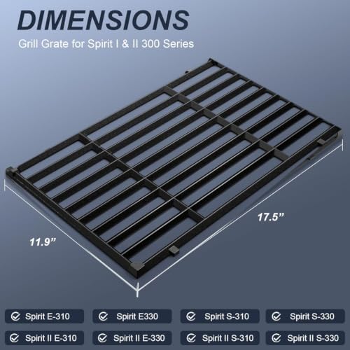 Uniflasy 7638 Grill Grates for Weber Spirit E-310, 17.5 Inch Spirit Grill Replacement Parts for Weber E315 E320 E330 S310 S315 S320 S330 Genesis Silver Gold B C, for Weber Spirit Grill Parts - Image 3