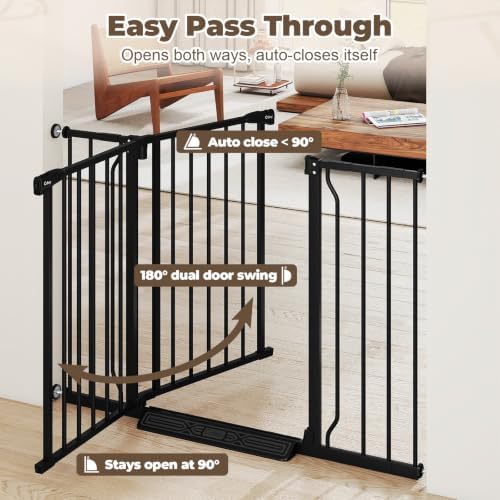 29"-45" Baby Gate for Stairs & Doorways, Auto Close Dog Gate Indoor - Image 3
