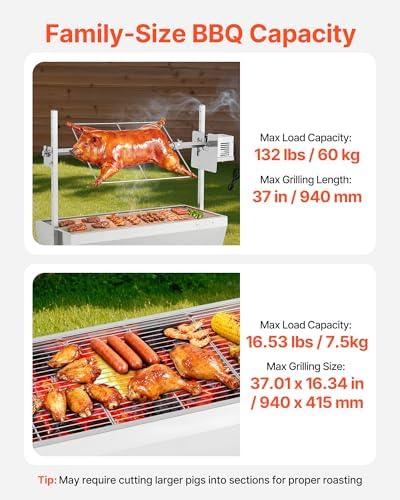 VEVOR Rotisserie Grill, 37" Electric Rotisserie Grill Kit - Image 4