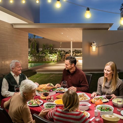 Porch Lights with GFCI Outlet Dusk to Dawn Outdoor Lighting White 1Pack - Image 7