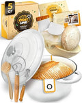 CRUSTLOVE 5 QT Enameled Bread Baking Pan with Lid for Artisan Sourdough Set by CRUSTLOVE