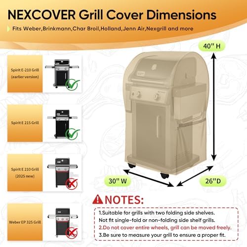 NEXCOVER Grill Cover, 30 Inch Waterproof BBQ Cover, 600D Heavy Duty Gas Grill Cover, Fade Resistant, Rip Resistant Barbecue Cover for Weber,Brinkmann, Char Broil, Holland, Jenn Air - Image 2