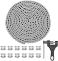 428 Roller Chain 20 Feet 478 Links, 08B Simplex Roller Chain for Chain Driven Sliding Gate Garage Openers, Extension 08B Metric Standard 428#, Includes Chain Breaker and 12 Connecting Links by ranwin