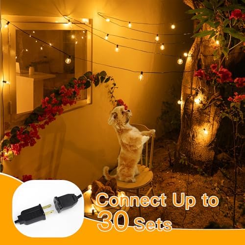 Ollny Outdoor String Lights, 25FT LED Patio Lights Waterproof Plug in - Image 4