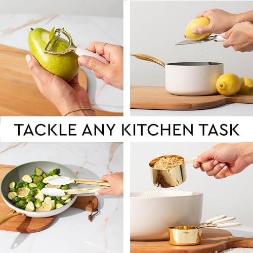 Styled Settings White and Gold Kitchen Utensils Set, 23-Piece - Image 7