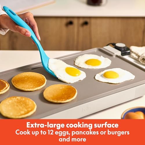 bella 10"x20" Non-Toxic, Nonstick, Ceramic Griddle, Oatmilk - Image 2
