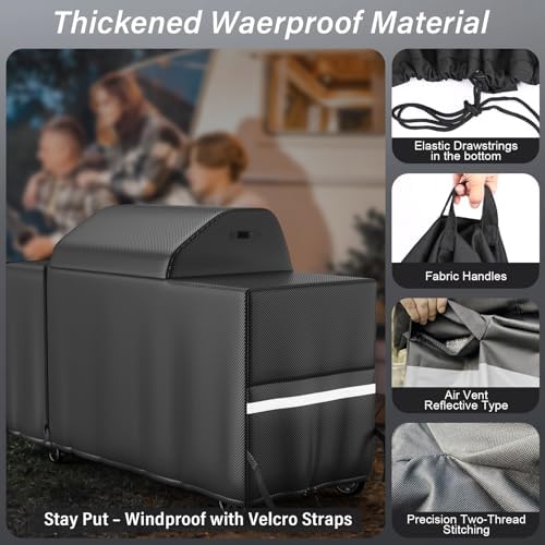 Utheer 600D Waterproof Grill Cover for Traeger Woodridge Pro/Elite BAC776 - Image 5