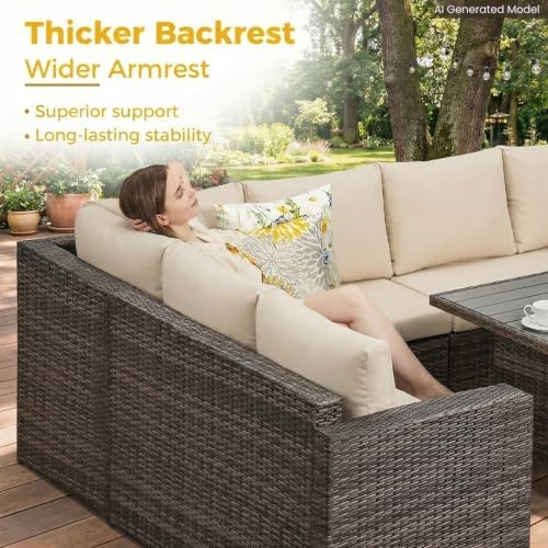 Wisteria Lane 7 Piece Patio Furniture Set, Patio Sectional for All Weather - Image 4