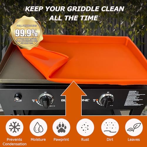 Blackstone Silicone Griddle Mat & Cover - Heavy Duty, Food Grade (Orange, 28in) - Image 3