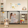 29"-58" Extra Wide Baby Gate, No Drilling Auto Close Dog Gate, Black by Cideny