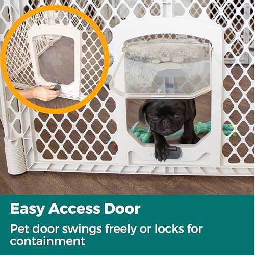 MyPet 2-Panel Extension with Small Pet Passage in Light Gray: 26 in. Tall for Indoor or Outdoor Use - Image 4
