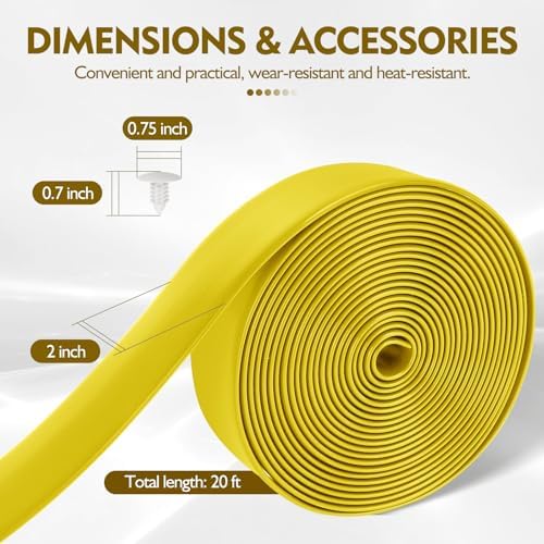 LukLoy 2" Wide 20ft Long Vinyl Straps for Patio Chairs Repairs, Yellow - Image 5