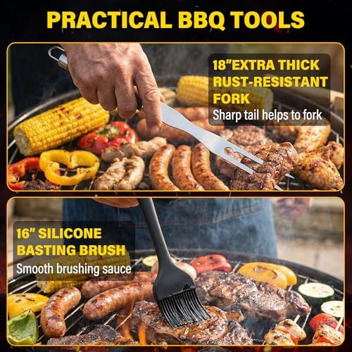 Grill Set, Grill Tools for Outdoor Grill Utensils Set BBQ Accessories - Image 7