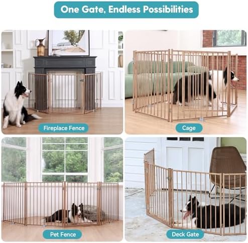No Pawblems Freestanding Dog Gate with Door for Indoor & Outdoor, 30'' Tall - Image 4