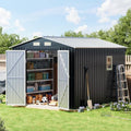 10 x 8 FT Metal Storage Shed for Backyard,Nightblue by Unknown