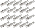 20pcs Brass Mister Nozzles, 6mm Misting Nozzles for Outdoor Cooling System, Landscaping, Air Humidification, Greenhouse Irrigation (with Filter, 0.02"/0.5mm Orifice) by wexecon