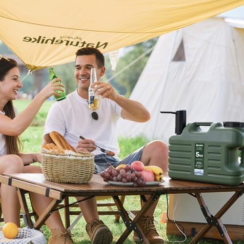HAIGE 5 Gallon Water Jug with Automatic Touch Control Pump for Outdoors Camping Hiking - Image 4