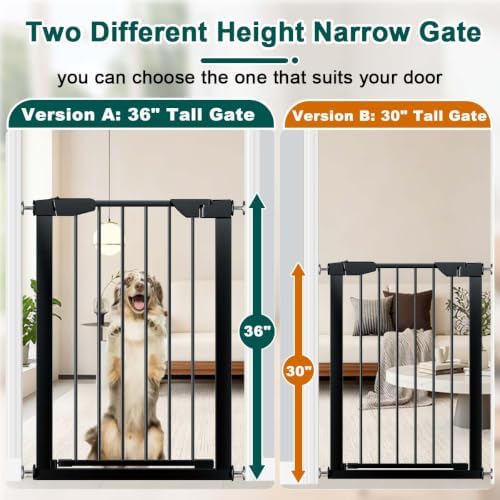 Fairy Baby 36" Tall Narrow Baby Gate 22.8"-25.5" Wide for Small Doorways - Image 3
