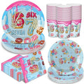 Suclain 150 Pcs Halloween 6 7 Birthday Doughnut Party Tablewear by Suclain