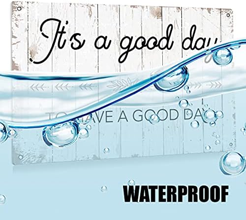 BEASTZHENG It's a Good Day to Have a Good Day Sign Inspirational Metal Tin Sign Wall Bible Verse Art Decor Farmhouse Rustic Sign for Home Living Room Decor Gifts - 8x12 Inch - Image 3