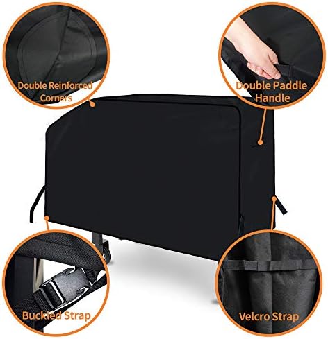 iCOVER 28 inch Griddle Cover for Blackstone, 600D Heavy Duty Waterproof Anti-UV Canvas Flat Top BBQ Covers for 28" Outdoor Cooking Gas Grill Griddles with One Side Shelf - Image 2