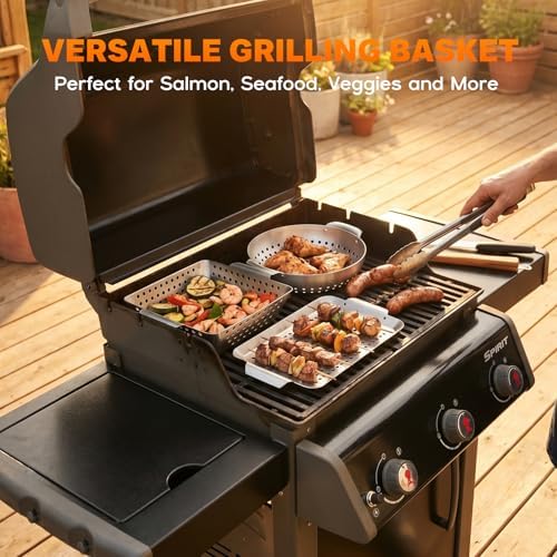 onlyfire 3 Pack Stainless Steel Grill Baskets Set for Grill & Smokers - Image 7