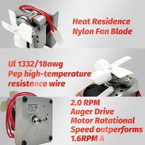 70102 Auger Motor, 2.0 RPM Pellet Grill Motor Replacement for Pit Boss - Image 5