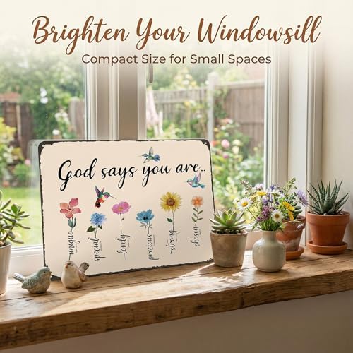 FunnySign God Says You Are Amazing Garden Tin Sign 8x12 Inch - Image 6