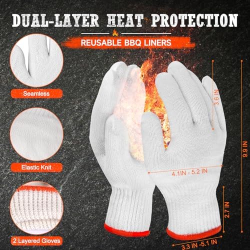 ANBOSON BBQ Gloves,Disposable BBQ Gloves Heat Resistant Cooking - Image 7