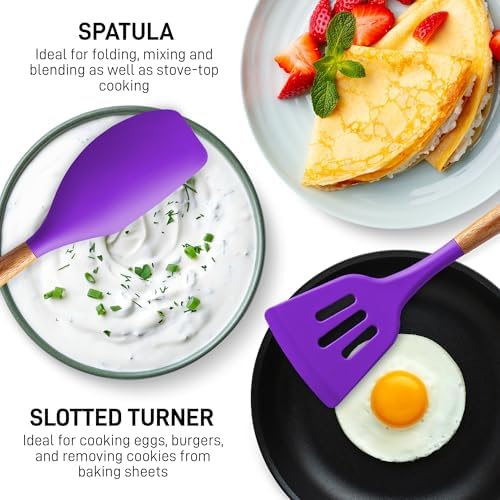 Zulay Kitchen 5 Piece Silicone Utensil Set - Image 5