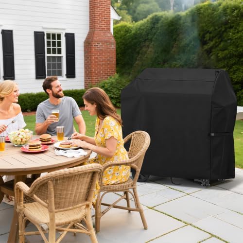 Charcoal Grills Cover for 440 SQ Wood Pellet Grill, Waterproof Outdoor Grill Cover BBQ Grill Cover Barbeque Grill Cover (Cover Only) - 45" L×25" W×35" H, Black - Image 2