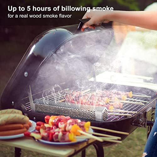 Pellet Smoker Tube, 1 Pack 12'' Smoker Tube with Brush, Premium Stainless Steel, 5 Hours of Billowing Smoke Tube Smoker for All Grill, Smoker, Cold/Hot Smoking - Image 7