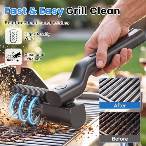 Electric Grill Brush for Outdoor, 2600mAh Cordless BBQ Grill Cleaner - Image 2