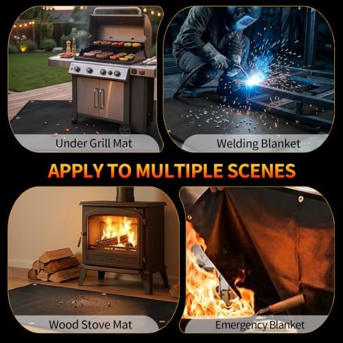 kaidun 4x6 ft Silicone Coated Fiberglass Welding Blanket with Grommets - Image 6