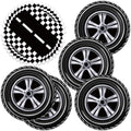 40pcs Race Car Party Supplies,include 20pcs Dessert Plate,20pcs Napkin,Racing Car Race Track Birthday Plate Napkin Disposable Tableware Set,Used for Racing Sports Party Decoration by Egami