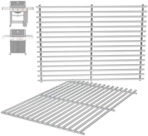 66802 18.75" Grill Grates for Weber GS4 Genesis II 300 Genesis II LX 300 Series, for Weber Genesis 2 Grill Parts for Genesis ii E-310 ii E-315 Grill Grates Replacement Parts for Weber 66095 by BBQration