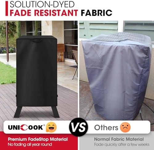 Unicook 30 Inch Electric Smoker Cover Waterproof, 19" W x 17" D x 33" H - Image 4