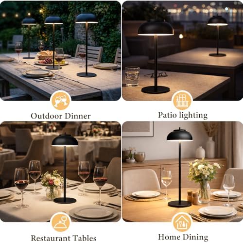 Cordless Table Lamps Rechargeable,Battery Operated Light LED 2 Pack - Image 2