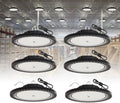 200W UFO High Bay LED Shop Lights, 6 Pack, 29000 LM, 5000K, AC110-277V by GGTH