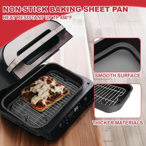 Grill Cooking Pot and Combo Crisper Basket & Rack for Ninja Foodi FG551 DG551 DG651 Smart XL Indoor Grill, Non-Stick Air Frying Accessories for Ninja Foodi Series - Image 4