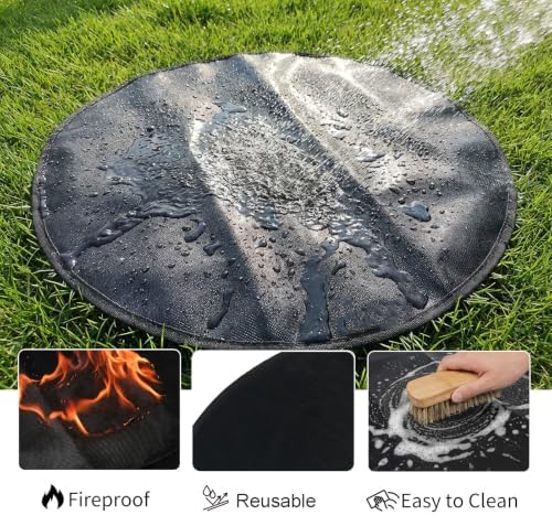 SheeChung Fire Pit Mat Round 48'' for Solo Stove Yukon,Fireproof Grill Mat - Image 7