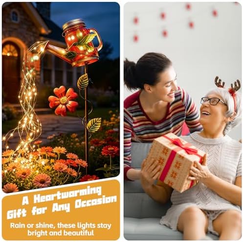 SRNPMIU Solar Watering Can Light, Hummingbird Outdoor Decor Lights - Image 7