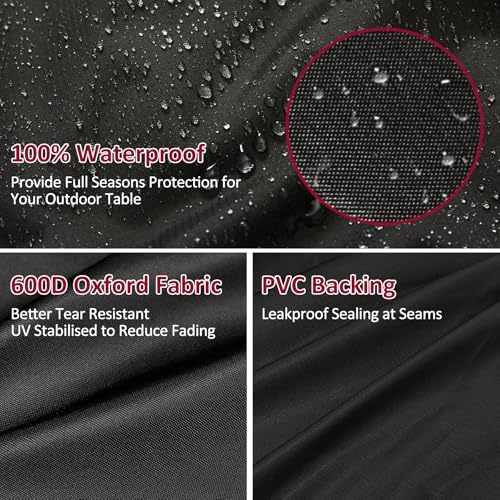 Outdoor Dining Cart Cover for Royal Gourmet Cart Flattop Worktable PC3401S PC3401B, for 40 inch Outdoor Utility Cart, 600D Outdoor Waterproof Weather Resistant Cover - Image 5