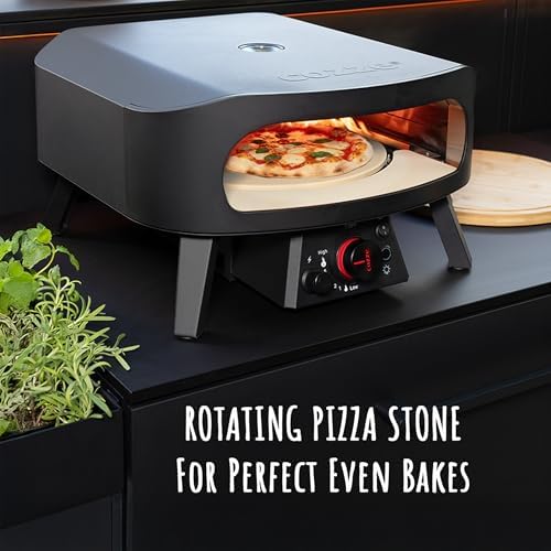 Cozze 13" Gas Pizza Oven with Rotating Pizza Stone for Easy Restaurant-Style Pizza at Home – Triple Burner, Built-In Thermometer, Fast 15-Min Preheat, Portable Outdoor Pizza Oven - Image 2