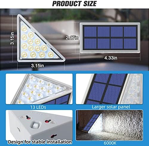 NIORSUN Solar Step Lights,24 Pack Cool White Solar Stair Lights Outdoor Waterproof IP67 Auto On Off,Solar Lights for Steps,Stair,Patio,Yard,Porch,Front Door,Sidewalk,Deck Decor - Image 5