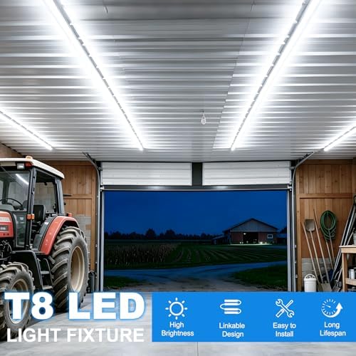 SHOPLED (25-Pack) 8FT LED Shop Light, 80W 10800LM 6000K Cool White - Image 2