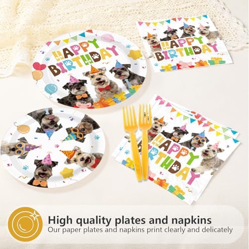 96 Pcs Schnauzer Birthday Party Decoration for Schnauzer Pet Serves 24 - Image 3