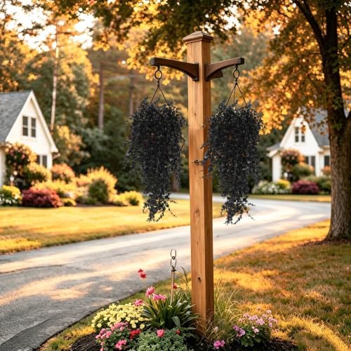 RECUTMS Black Artificial Hanging Gothic Plant 31.5" Fake Fall Greenery Vine - Image 5