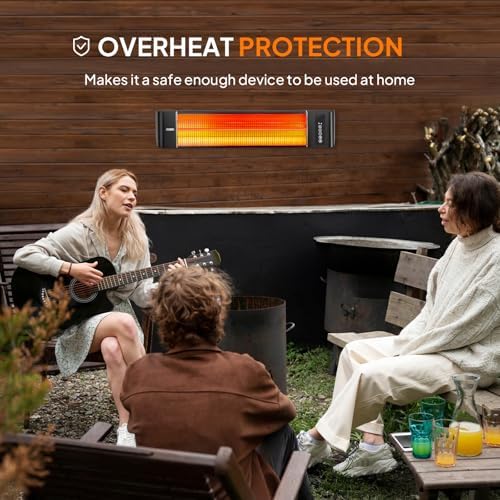 ROVSUN 1500W Outdoor Electric Heater Patio, Wall-mounted Heater - Image 4