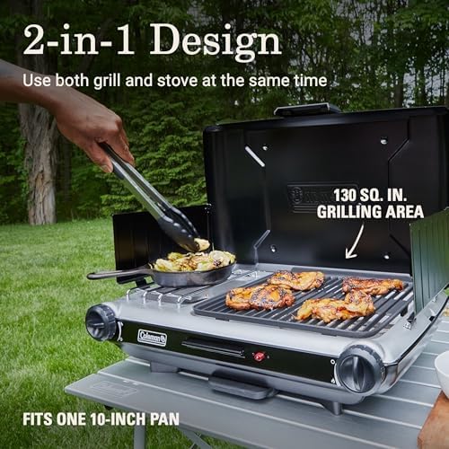 Coleman Tabletop 2-in-1 Propane Grill & Stove - Image 2